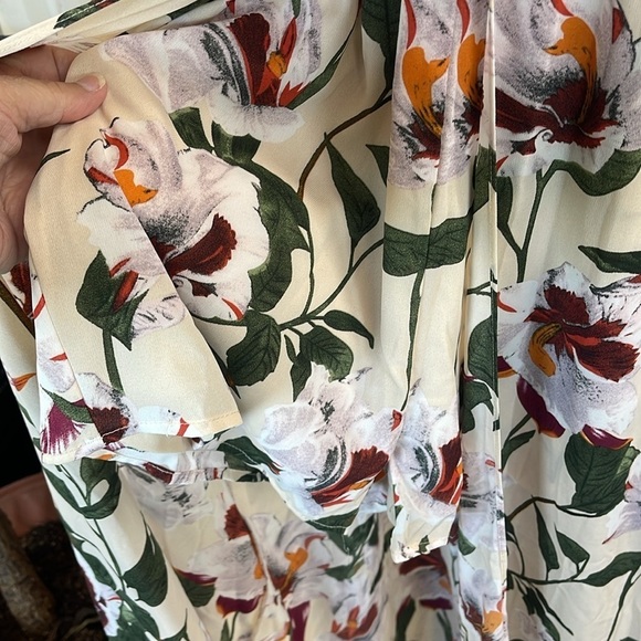 Entro Shorts Dress maxi Tropical Floral women’s Lg ,‎ sheer full split skirt - Picture 7 of 11